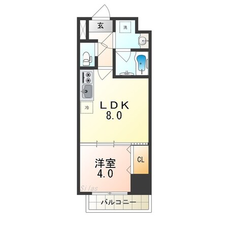 桃谷駅 徒歩18分 6階の物件間取画像